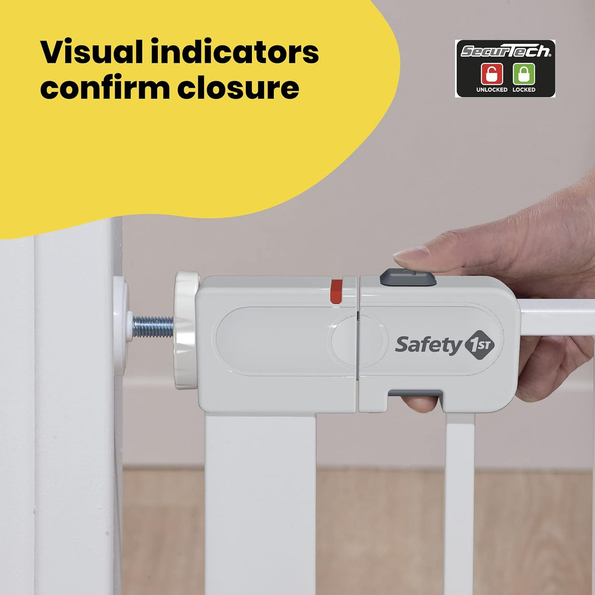 Safety 1st Auto Close UPressure Fix Gate White Jarrons & Co.