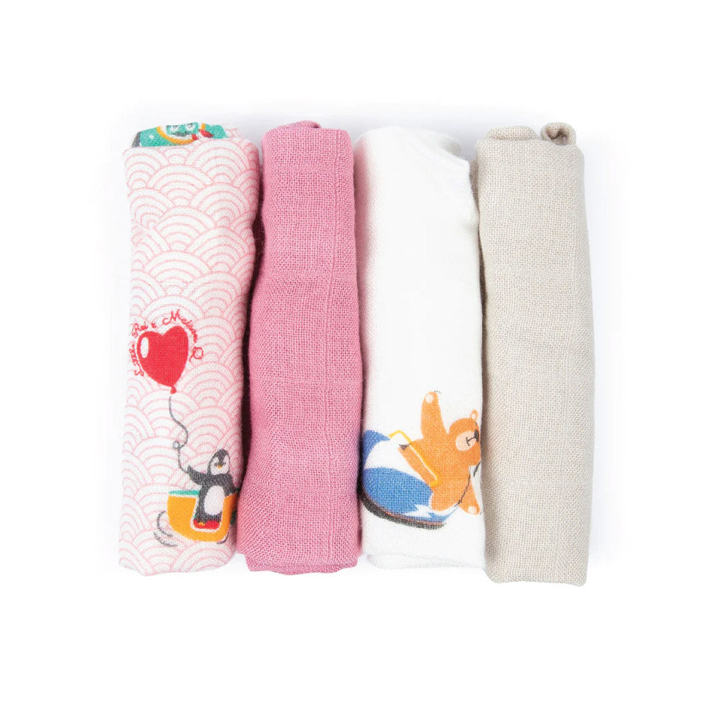 Little Rei x Maison Q Wash Cloth (4pcs) - 2 Designs