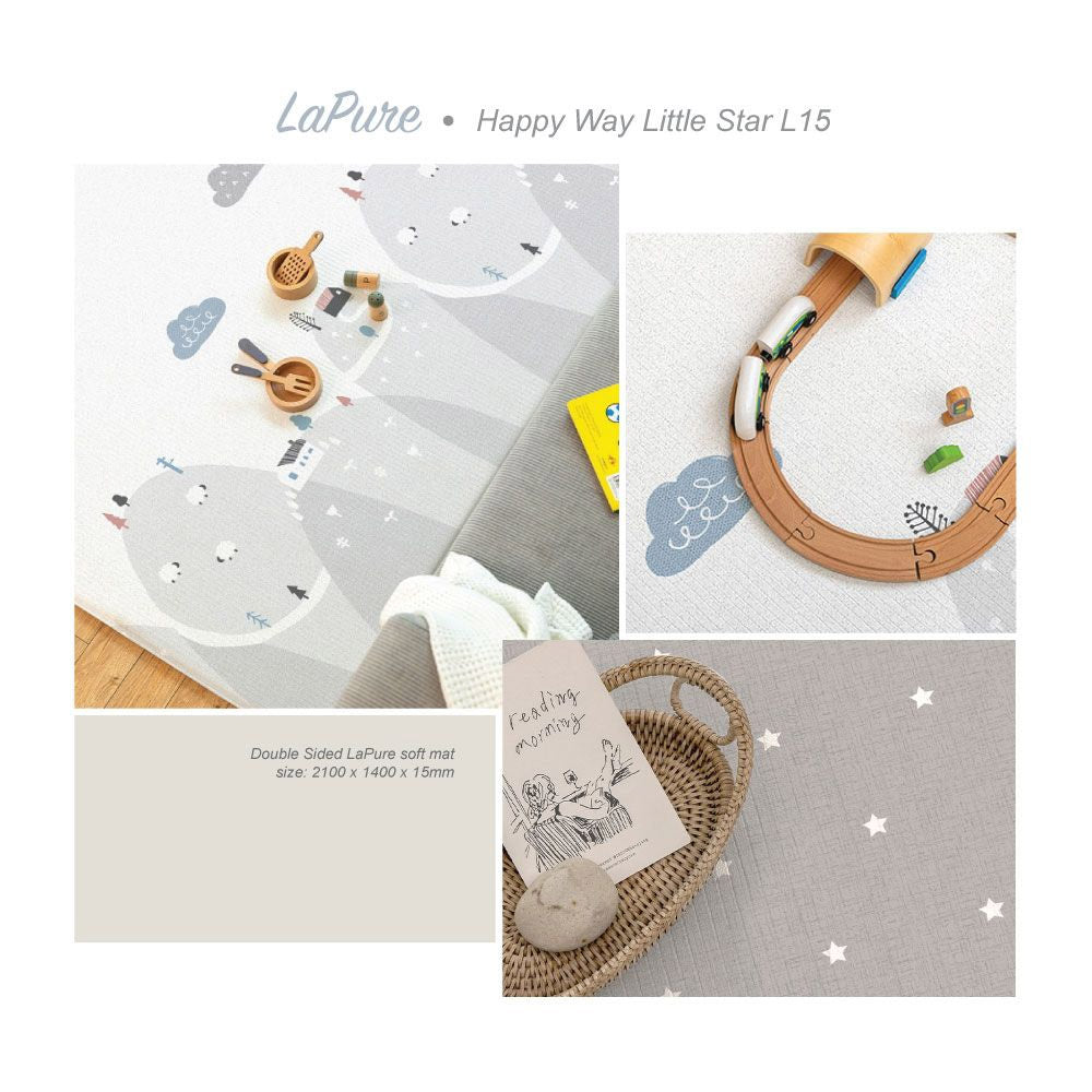 Parklon® LaPure PVC Bumper Playmat - Happy Way Little Star / Herringbone (M/L)