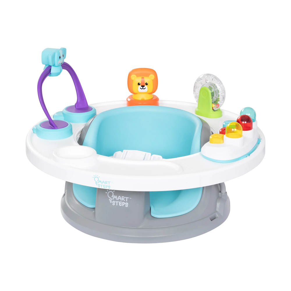 [PRE-ORDER ETA: 3 WEEKS] Baby Trend Smart Steps Explore N’ Play 5-in-1 Activity to Booster Seat - Blue Safari Fun