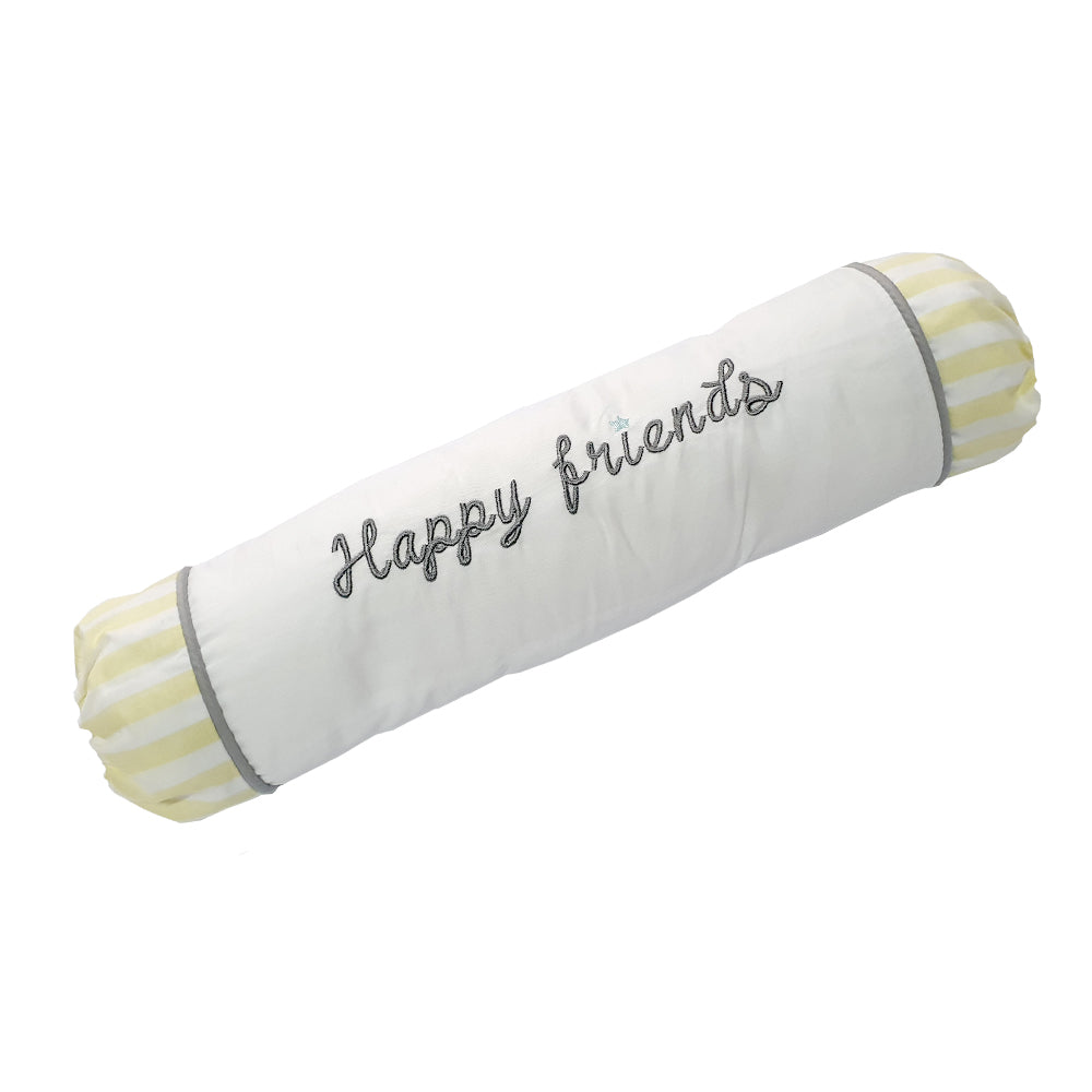 Happy Cot Happy Friends Baby Bolster - Yellow / Blue
