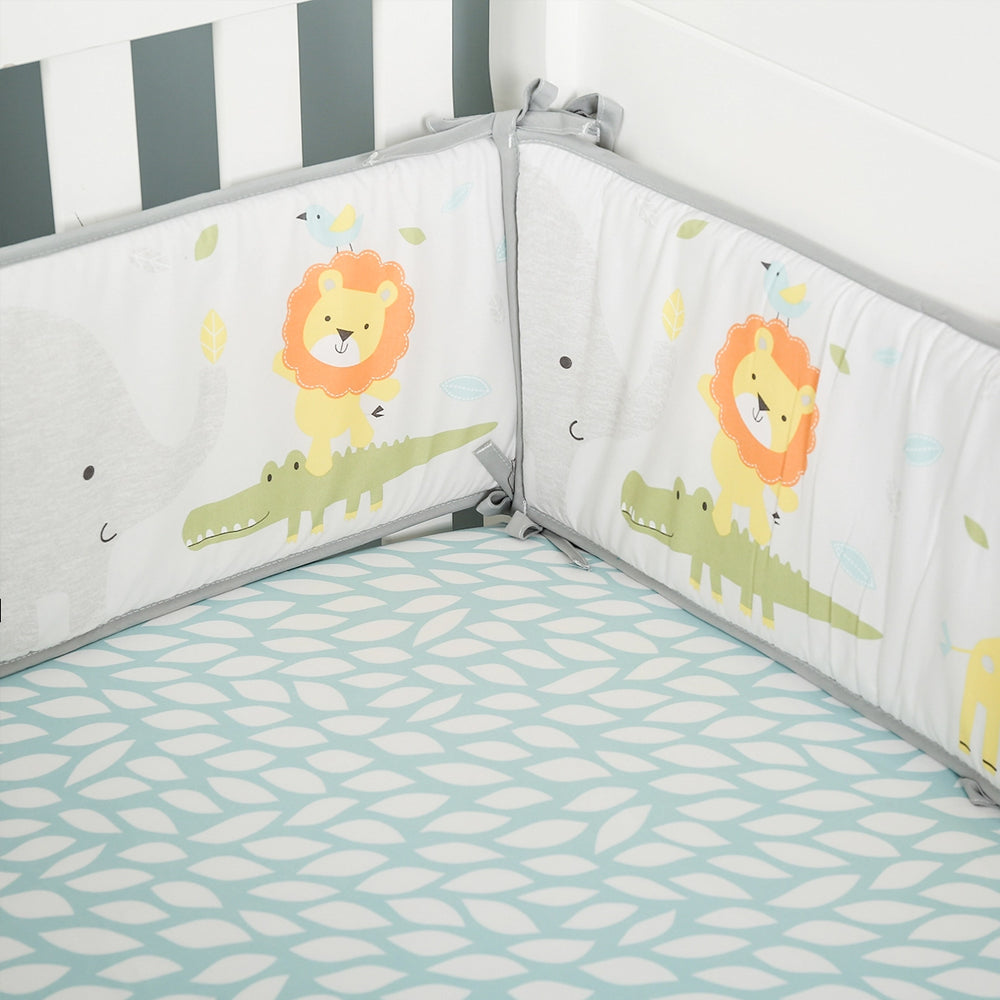Happy Cot 100% Polyester Full Baby Bumper Set - Jungle Summit (N18)