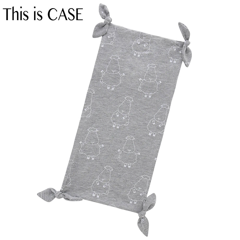MooMooKow Baa Baa Sheepz® Bamboo Bed Time Buddy™ Case - Big Sheepz M (38 x 18 cm)