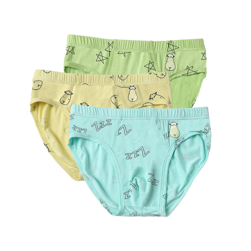 MooMooKow Baa Baa Sheepz Set of 3 Boys Briefs (1 - 6 Years) - Various Designs