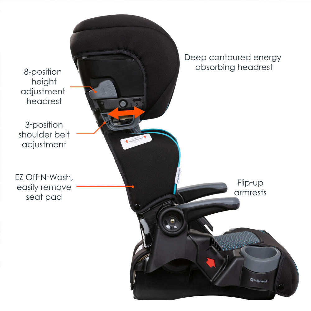 Baby Trend PROtect 2-in-1 Folding Booster Car Seat - Aqua Tech / Grey Tech (Online Exclusive)