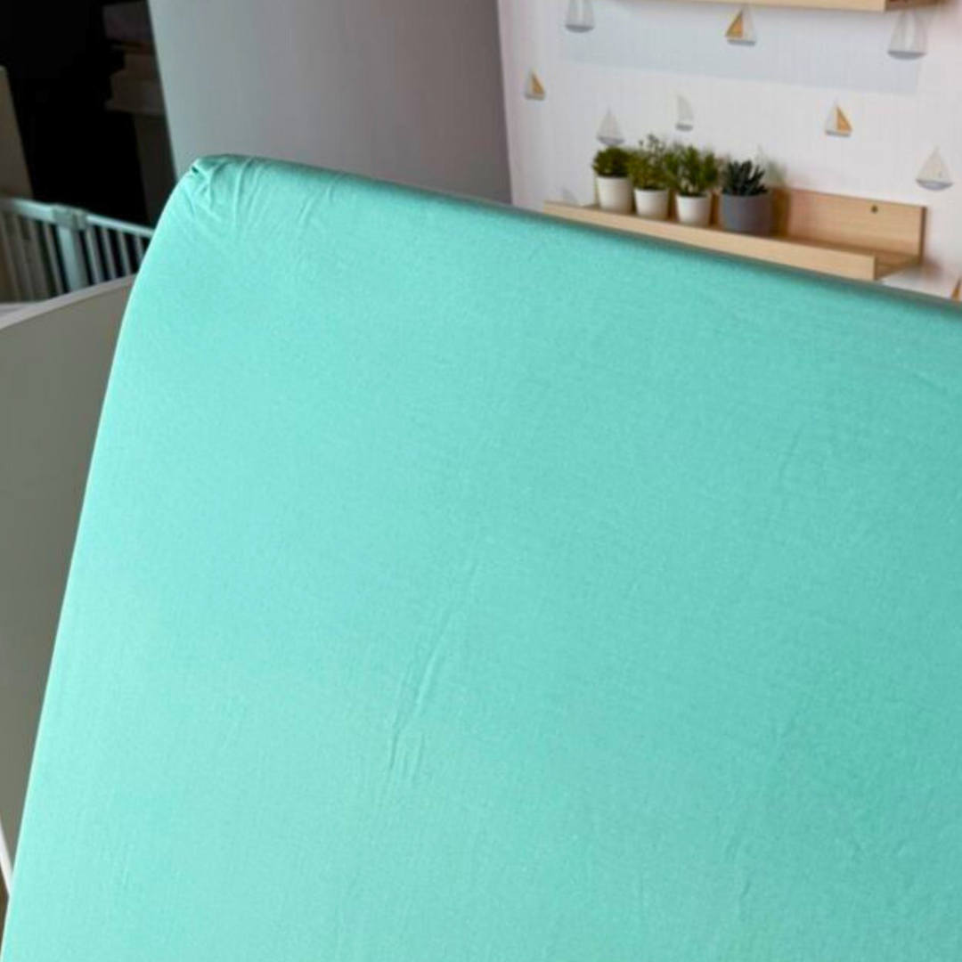 Happy Cot Baby Cot 100% Cotton Fitted Sheet - Green Forest