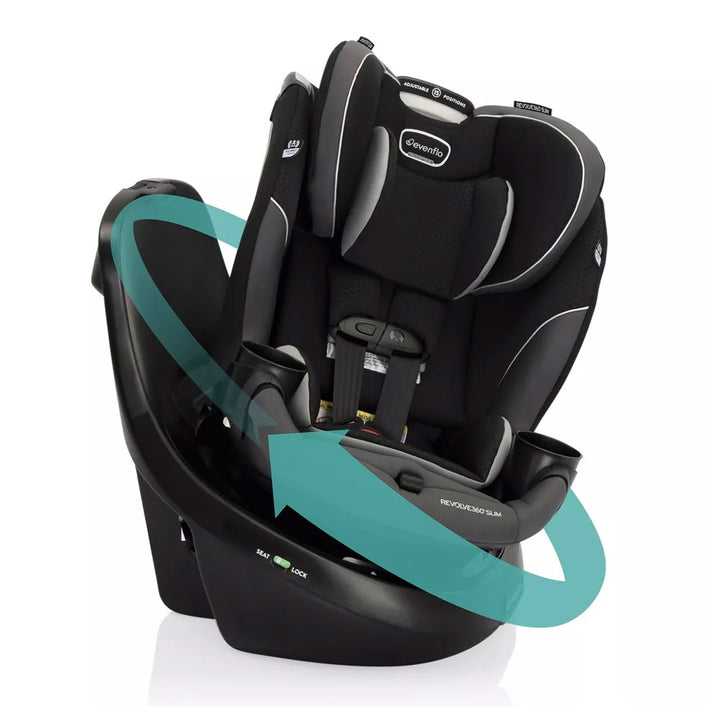 Evenflo Revolve360 Slim 2-in-1 Rotational Convertible Car Seat - Canton Black