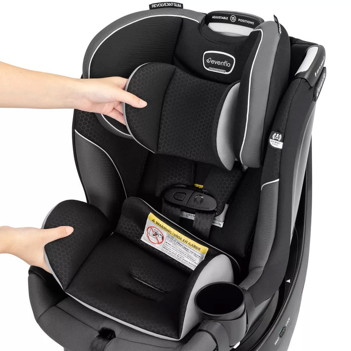 Evenflo Revolve360 Slim 2-in-1 Rotational Convertible Car Seat - Canton Black