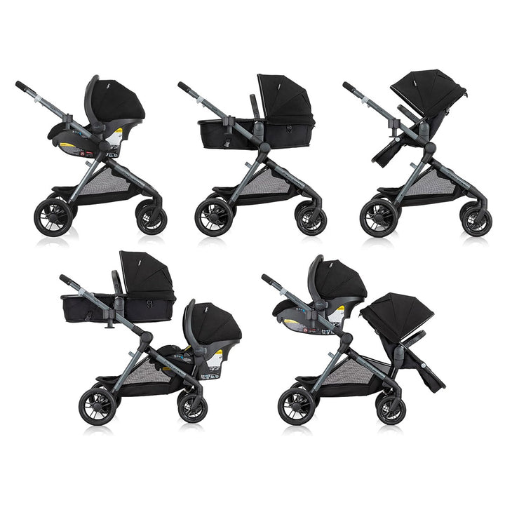 Evenflo Pivot Xpand™ Travel System w/ LiteMax Infant Car Seat - Ayrshire Black (Online Exclusive)