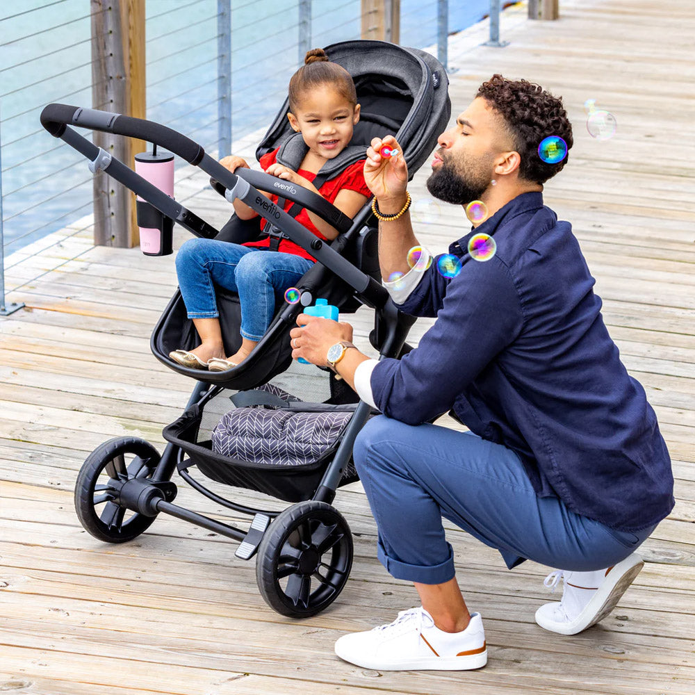 Evenflo Pivot Xpand™ Travel System w/ LiteMax Infant Car Seat - Ayrshire Black (Online Exclusive)