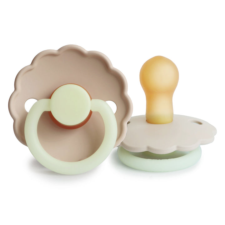 FRIGG Daisy Night Latex Baby Pacifier (Set of 2) (0 - 18M) - 3 Colors