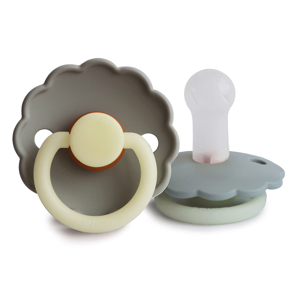 FRIGG Daisy Night Silicone Baby Pacifier (Set of 2) (0 - 18M) - 3 Colors