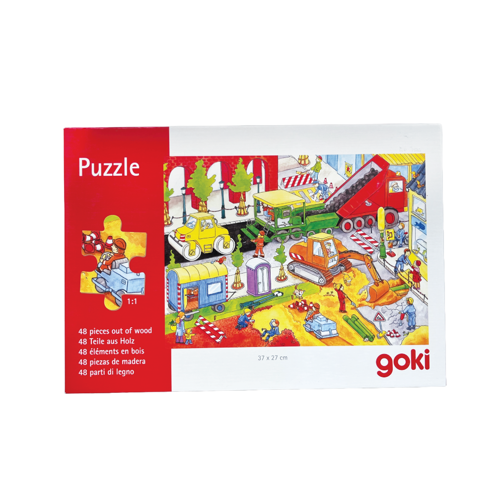 Goki Wooden Puzzle (48pcs) - City / Gingerbread house / Noah Ark