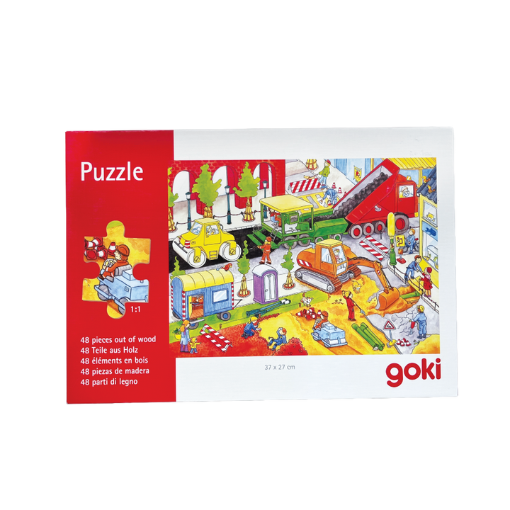 Goki Wooden Puzzle (48pcs) - City / Gingerbread house / Noah Ark