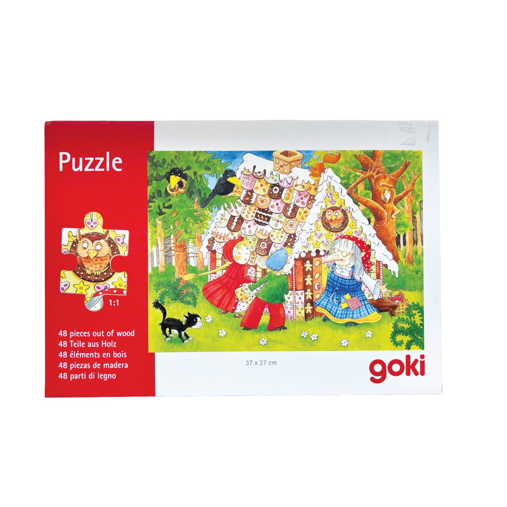 Goki Wooden Puzzle (48pcs) - City / Gingerbread house / Noah Ark