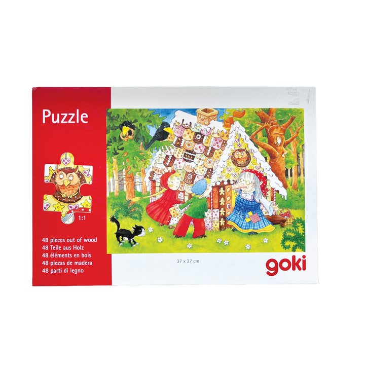 Goki Wooden Puzzle (48pcs) - City / Gingerbread house / Noah Ark