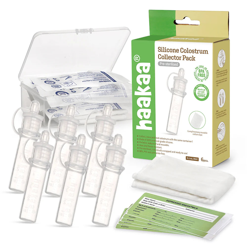 Haakaa Pre-sterilised Silicone Colostrum Collector Feeding Pack - 6pcs
