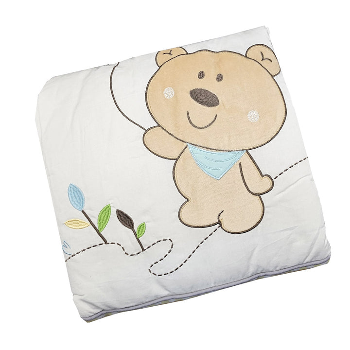 Happy Cot 100% Cotton Baby Comforter - Happy Friends (Blue / Yellow)