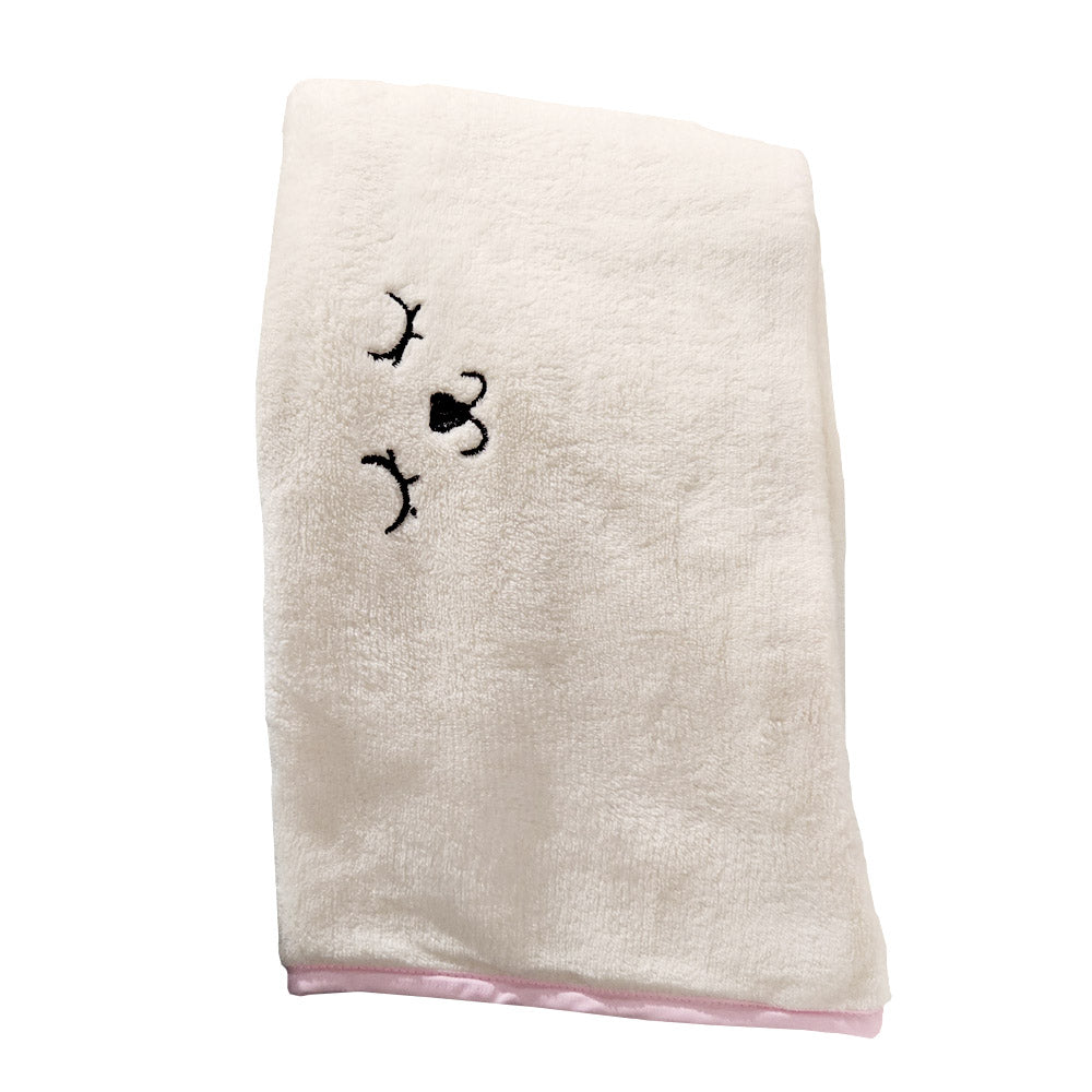 Happy Cot Towel Blanket - Pink Bunny