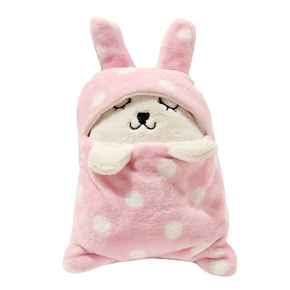 Happy Cot Towel Blanket - Pink Bunny