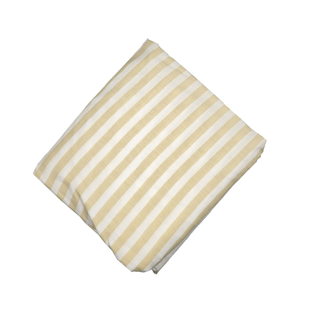Happy Cot 100% Cotton Fitted Sheet - Beige Stripes