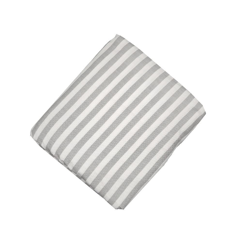 Happy Cot 100% Cotton Fitted Sheet - Grey Stripes