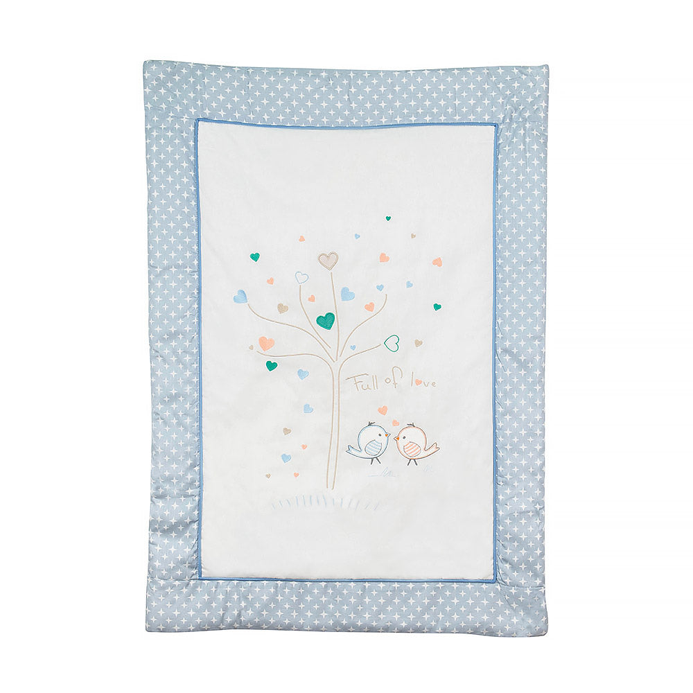 Happy Cot 100% Cotton Baby Comforter - Full of Love