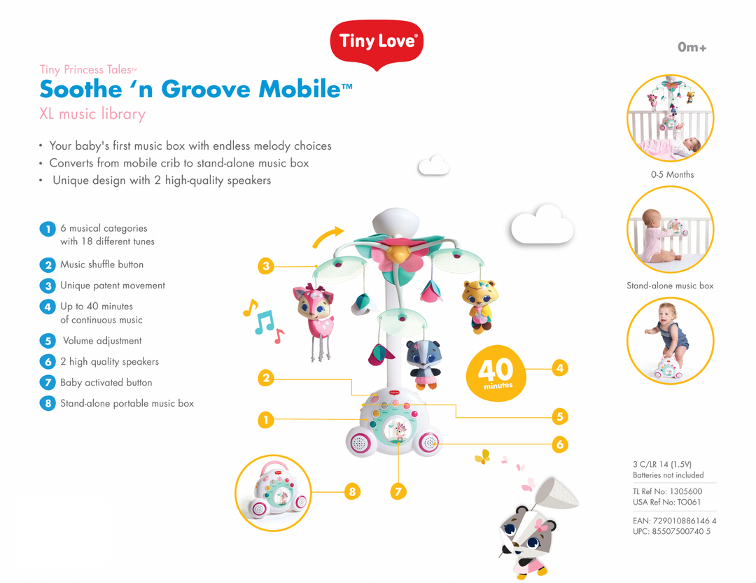 Tiny Love Soothe & Groove Tiny Princess Tales Musical Mobile