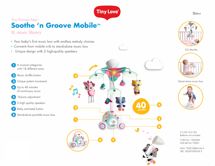 Tiny Love Soothe & Groove Tiny Princess Tales Musical Mobile