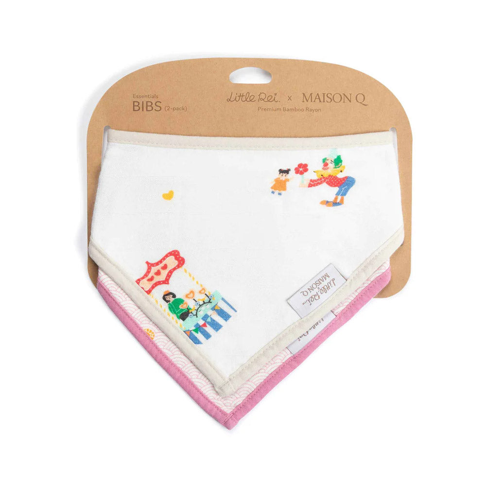 Little Rei x Maison Q Bandana Bib (2pcs) - 2 Designs