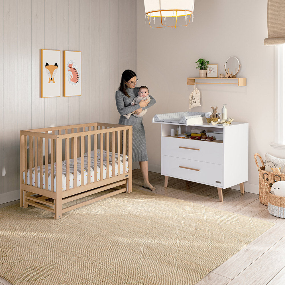 Micuna Annie Balance Cot Natural Wax White Jarrons Co