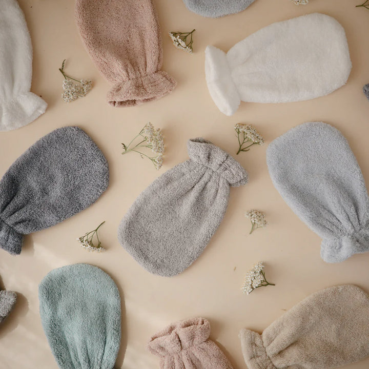 Mushie Organic Cotton Bath Mitts (Pack of 2) - 4 Colors