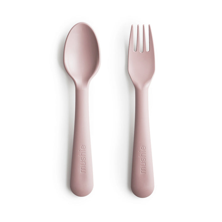 Mushie Dinnerware Fork & Spoon Set - 9 Colors