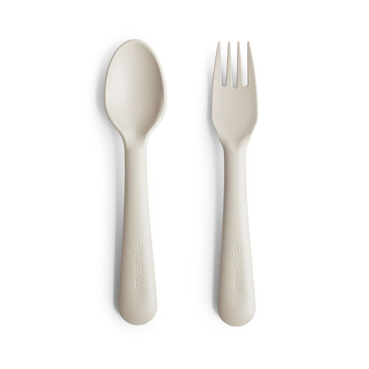 Mushie Dinnerware Fork & Spoon Set - 9 Colors