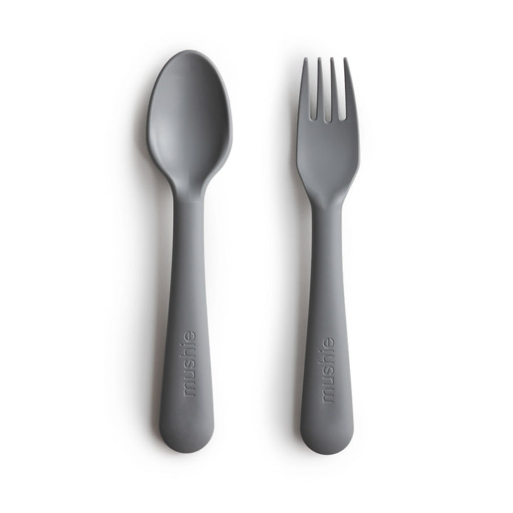 Mushie Dinnerware Fork & Spoon Set - 9 Colors