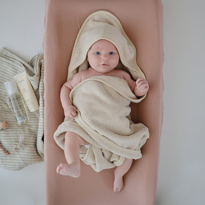 Mushie Organic Cotton Hooded Towel - 3 Colors