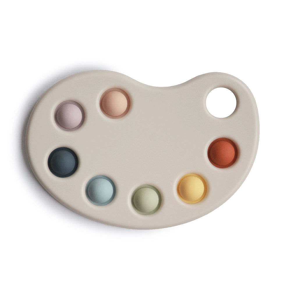 Mushie Paint Palette Press Toy