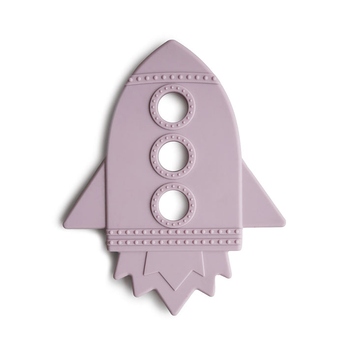 Mushie Rocket Teether - Soft Lilac