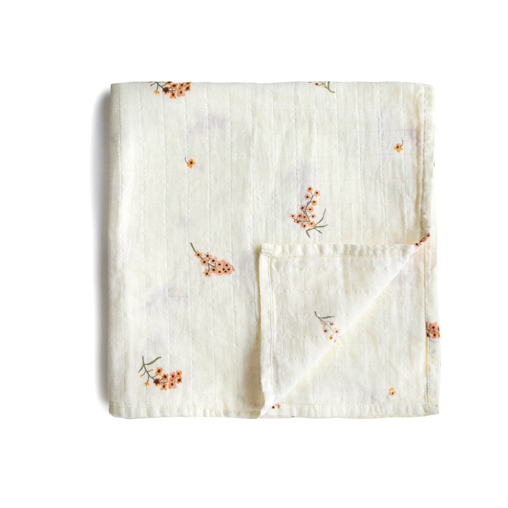 Mushie Organic Cotton Muslin Swaddle Blanket - 4 Colors | Jarrons & Co.