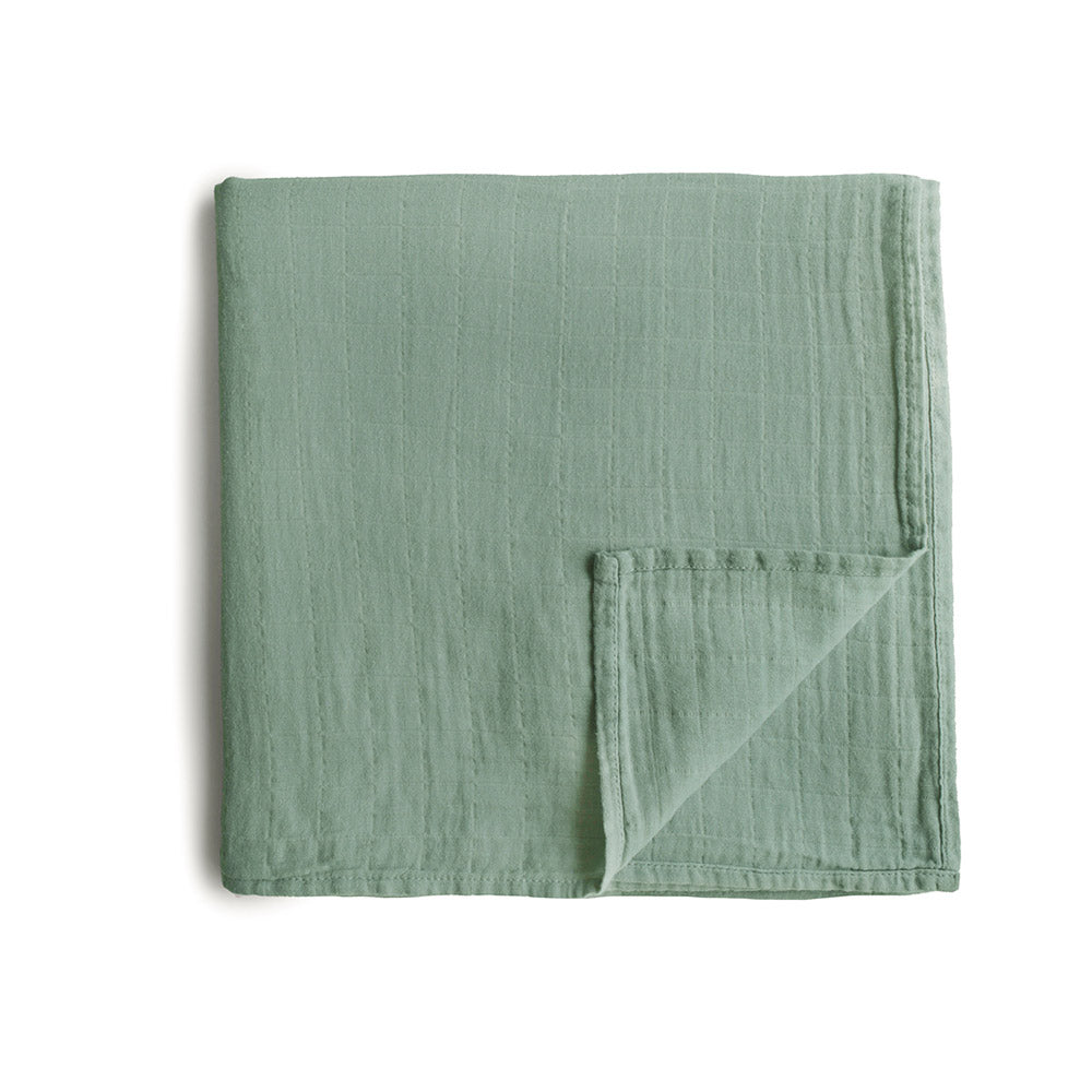 Mushie Organic Cotton Muslin Swaddle Blanket - 4 Colors