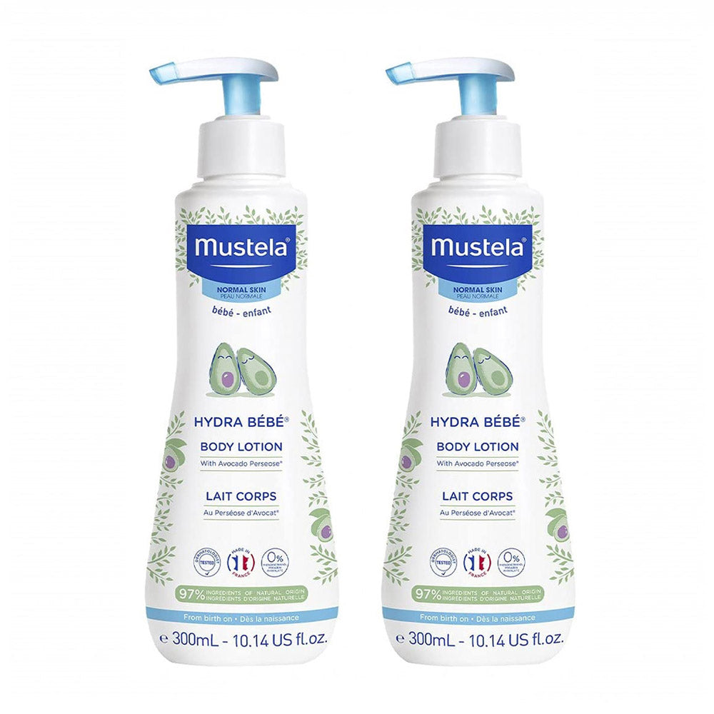 Mustela Hydra Bebe Body Lotion with Avocado (300ml) - Single Pack/Twin Pack/Triple Pack