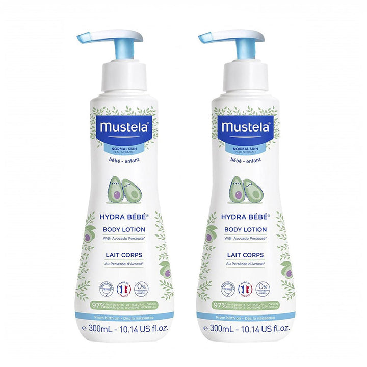 Mustela Hydra Bebe Body Lotion with Avocado (300ml) - Single Pack/Twin Pack/Triple Pack