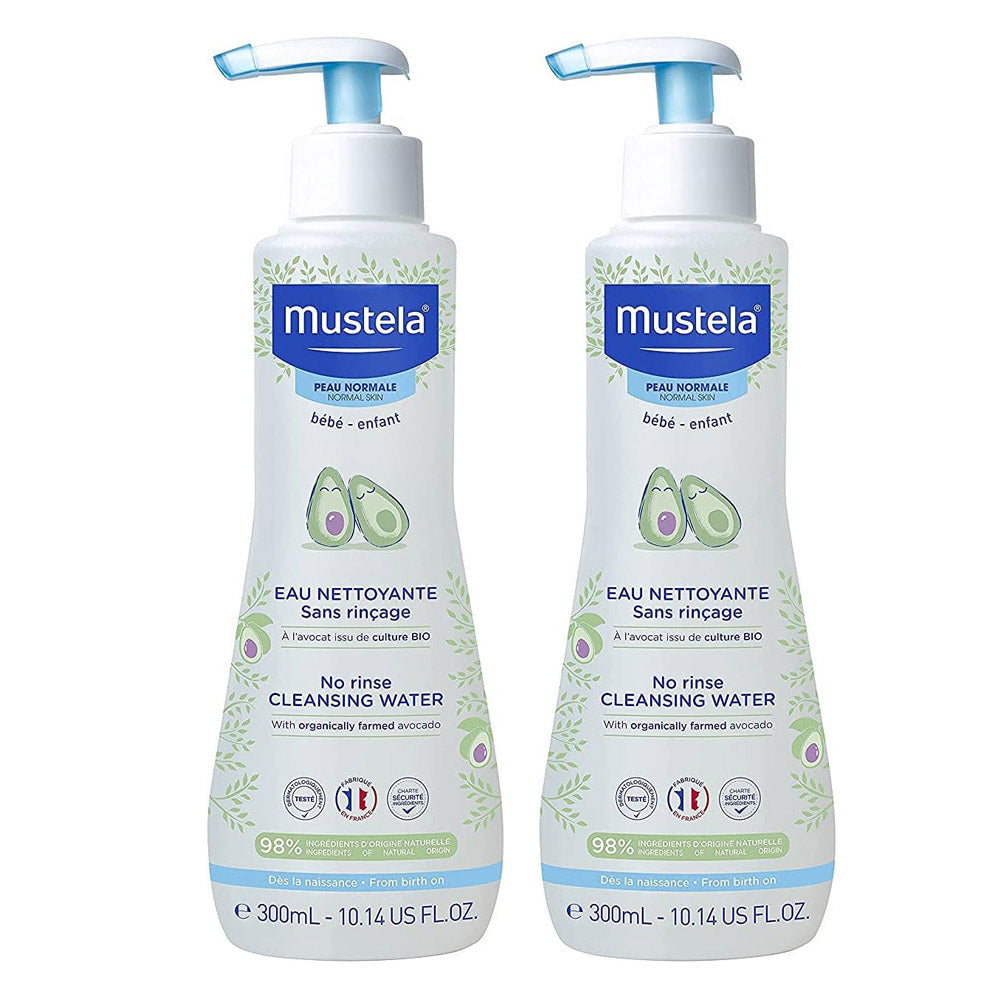 Mustela No-Rinse Baby Cleansing Water with Avocado (300ml) - Single Pack/Twin Pack/Triple Pack