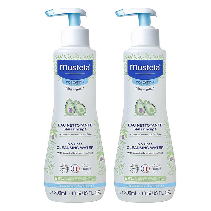 Mustela No-Rinse Baby Cleansing Water with Avocado (300ml) - Single Pack/Twin Pack/Triple Pack