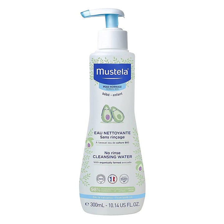 Mustela No-Rinse Baby Cleansing Water with Avocado (300ml) - Single Pack/Twin Pack/Triple Pack