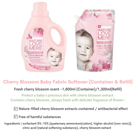 Nature Love Mere Laundry Detergent & Softener | Cherry Blossom
