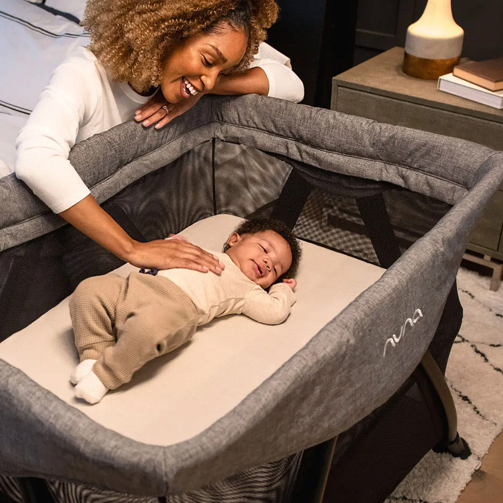 Playard as outlet crib