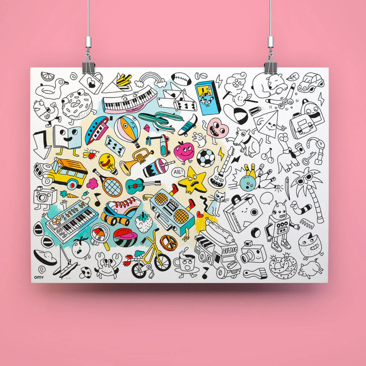 OMY Giant Coloring Poster - Baby Pop Art (100 x 70cm)