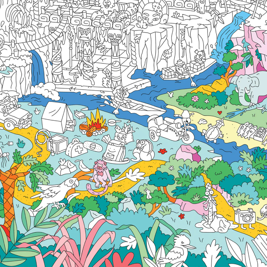 OMY Giant Coloring Poster - Jungle (100 x 70cm)