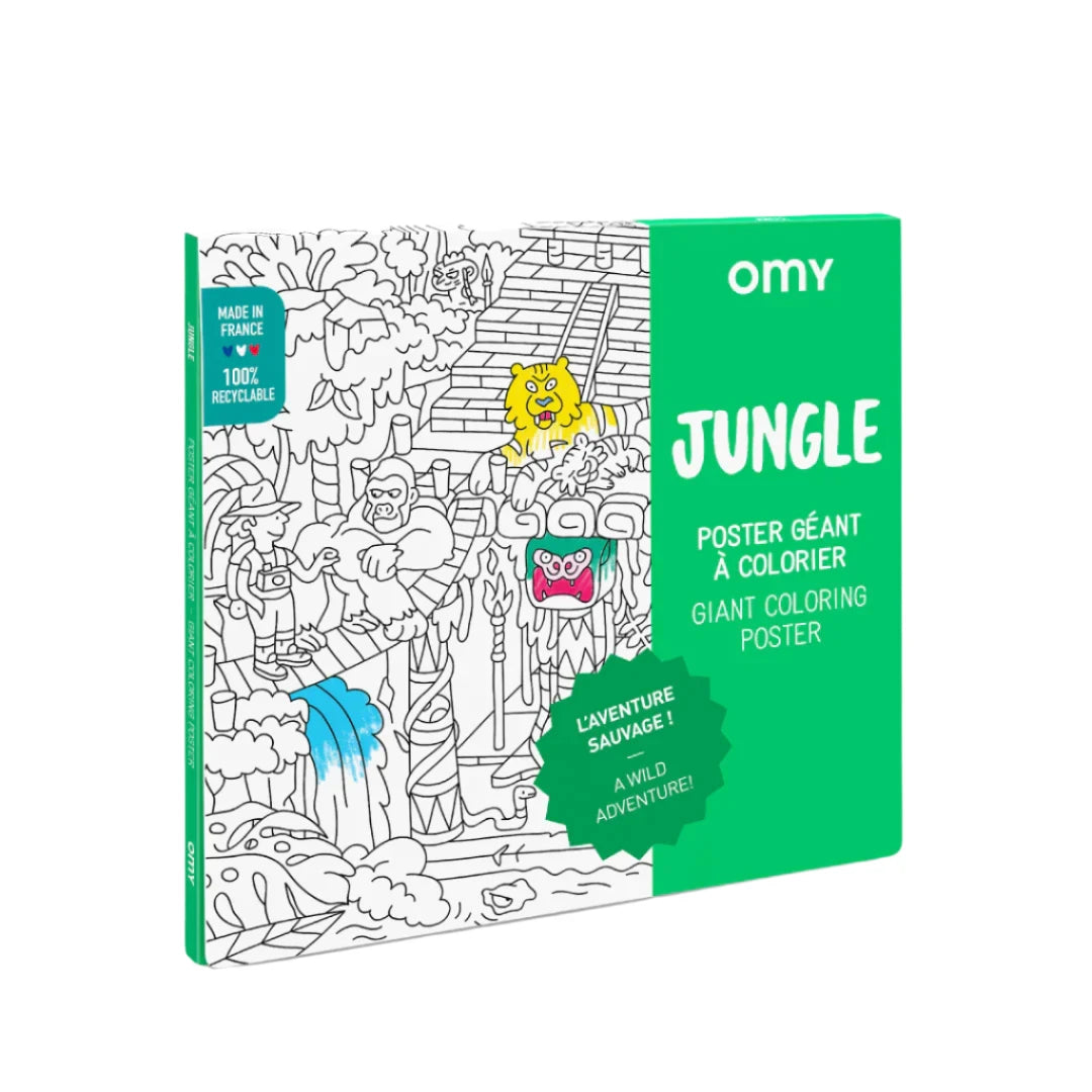 OMY Giant Coloring Poster - Jungle (100 x 70cm)